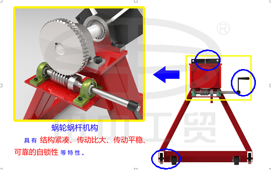 发动机拆装翻转架构造